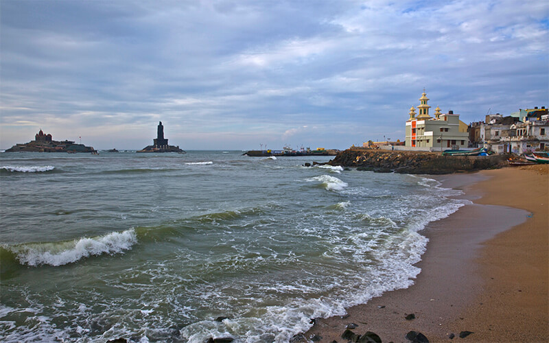 hidden twin beach kanyakumari